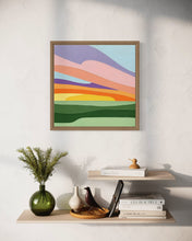 Load image into Gallery viewer, Sunset over the winter fields - Original Painting 12 x 12&quot;
