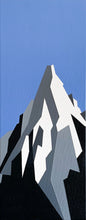 Load image into Gallery viewer, Original painting of Aiguille du Dru, Mont Blanc Massif, French Alps. Painted in Acrylic on Canvas in a minimal geometric style.
