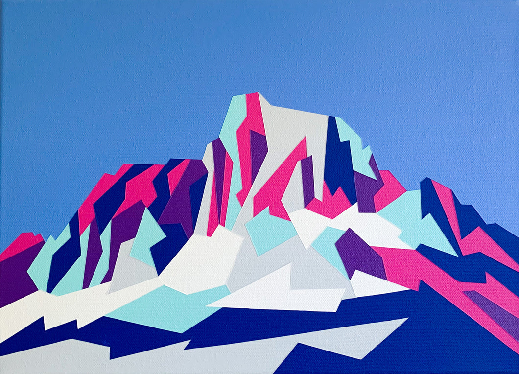 Banner Peak original mountain painting. 14x10”