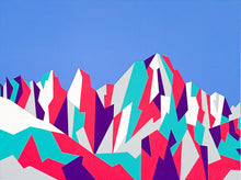 Load image into Gallery viewer, Mount Whitney, geometric mountain painting 16x12”
