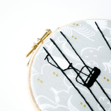 Load image into Gallery viewer, Ski Chair Lift Silhouette Embroidery
