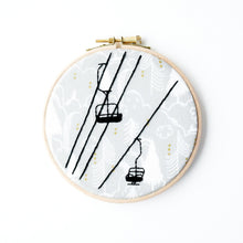 Load image into Gallery viewer, Ski Chair Lift Silhouette Embroidery
