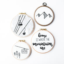 Load image into Gallery viewer, Home is where the mountains are embroidery gift set
