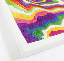 Load image into Gallery viewer, Mam Tor topographic map embroidery 14x10&quot;
