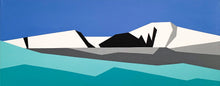Load image into Gallery viewer, Original painting of Pen Y Fan. Painted in acrylic on canvas in a minimal geometric style.
