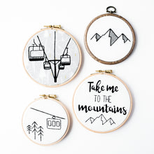 Load image into Gallery viewer, Take me to the mountains are embroidered gift set
