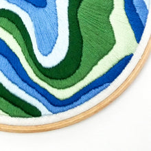 Load image into Gallery viewer, close up of satin stitch embroidery
