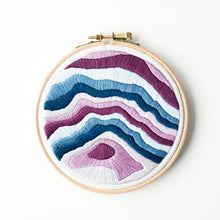 Load image into Gallery viewer, Aiguille du Midi Topography Map Embroidery
